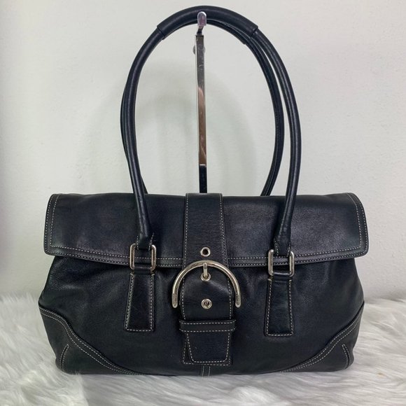 Coach Hampton Soho Black Leather Bag 9550
